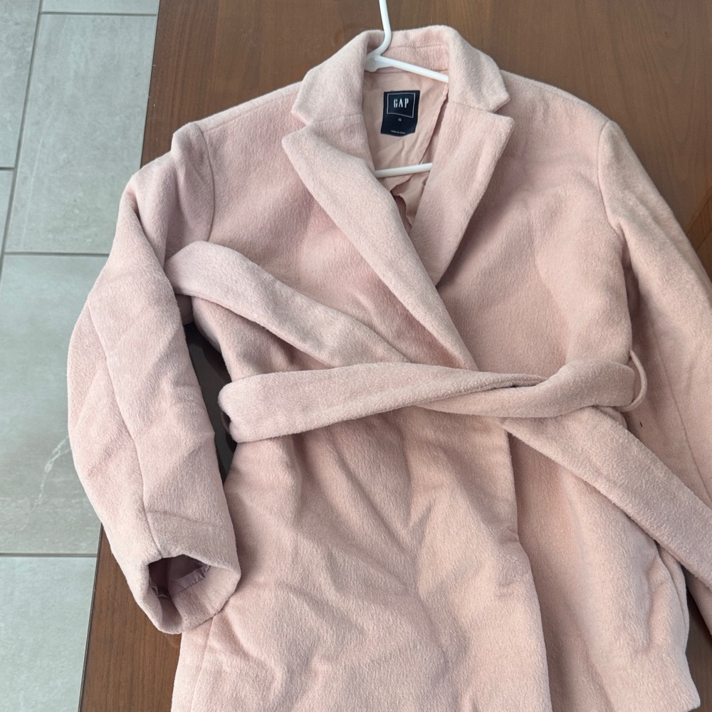 GAP Women's Soft Pink Belted Blazer